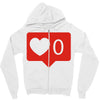 no love notification Zipper Hoodie