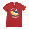 reading is jawsome Ladies Fitted T-Shirt