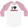 I Love America 3/4 Sleeve Shirt