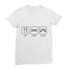 eat,sleep,game Ladies Fitted T-Shirt