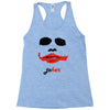 visage joker yeux ferm&eacute;s Racerback Tank