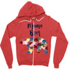 mama bear floral Zipper Hoodie