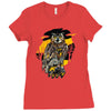sundown owl Ladies Fitted T-Shirt