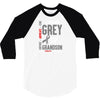 I Wear Grey For My Grandson (Brain Cancer Awareness) 3/4 Sleeve Shirt