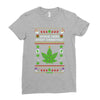 smoke weed every christmas Ladies Fitted T-Shirt