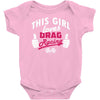 this girl loves drag racing Baby Onesie