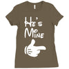 he's mine she's mine Ladies Fitted T-Shirt