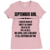 Super September Girl Ladies Fitted T-Shirt