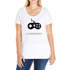 custom texti Ladies Curvy T-Shirt