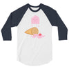 ice cream ghost 3/4 Sleeve Shirt