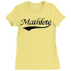 mathlete t shirt funny math humor geek nerd school athlete tee s m l x Ladies Fitted T-Shirt