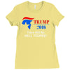 trump 2016 there will be hell toupee Ladies Fitted T-Shirt