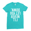 i'll never let you down Ladies Fitted T-Shirt