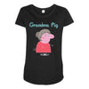 peppa pig grandma pig Maternity Scoop Neck T-shirt