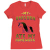 my unicorn ate my homework Ladies Fitted T-Shirt