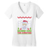 most wanted beard man this christmas Women's V-Neck T-Shirt