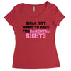 girls just want to have fundamental rights Women's Triblend Scoop T-shirt