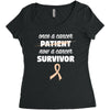 Once a Cancer Patient Now a Cancer Survivor Women's Triblend Scoop T-shirt