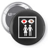 women thinking love Pin-back button
