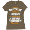 Super Cool Granddaughter Of A Freaking Awesome Grandma Ladies Fitted T-Shirt