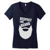 respect the beard (2) Women's V-Neck T-Shirt