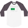 low battery introvert pun humor 3/4 Sleeve Shirt