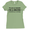 im not an alcoholic im a drunk t shirt x large funny beer pong keg par Ladies Fitted T-Shirt