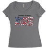 United States Space Force American Flag Women's Triblend Scoop T-shirt