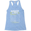 August Girl Facts Leo Racerback Tank