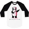 black, red and white 3/4 Sleeve Shirt