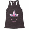 birthday unicorn family series mom Racerback Tank