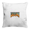 Wtf Doom Black Stroke Throw Pillow