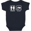 drifting   problem solved mens funny Baby Bodysuit