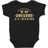 proud cousin of an awesome u.s marine Baby Bodysuit