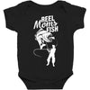 reel moms fish Baby Bodysuit