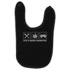 life's major priorities Baby Bibs