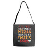 cut into pizzas Adjustable Strap Totes