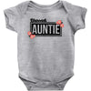 blessed aunitie with flower Baby Bodysuit