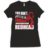 you dont scare me i married a redhead Ladies Fitted T-Shirt