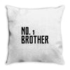 number one brother Throw Pillow