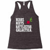 bears beets battlestar galactica Racerback Tank