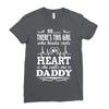 There's This Girl Who Stole My Heart She Calls Me Daddy Ladies Fitted T-Shirt
