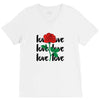Love Rose V-Neck Tee