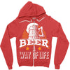 Beer A Way Of Life Zipper Hoodie