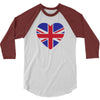 england flag 3/4 Sleeve Shirt