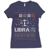 santa libra christmas ugly t shirts Ladies Fitted T-Shirt