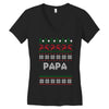 ugly christmas papa Women's V-Neck T-Shirt