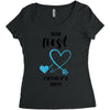Our First Father's Day! Baby Boy Women's Triblend Scoop T-shirt