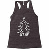 lit af christmas tree Racerback Tank