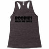 boobies make me smile (2) Racerback Tank